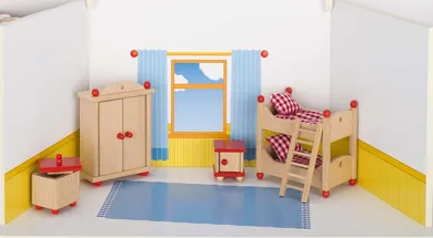 Goki, Pokój dziecka, drewniane mebelki dla lalek