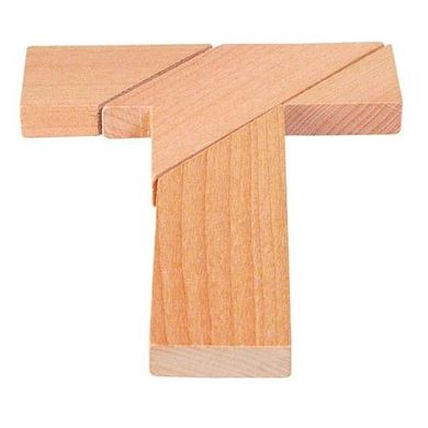 Goki, układanka logiczna, drewniana litera T