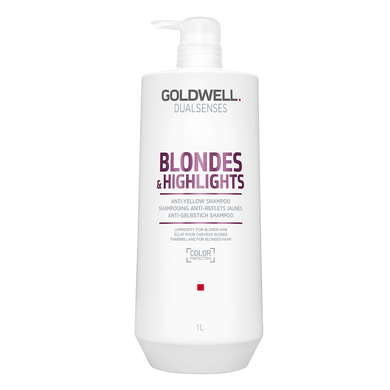 Goldwell, Dualsenses Blondes & Highlights Anti-Yellow Shampoo, szampon do włosów blond neutralizujący żółty odcień, 1000 ml