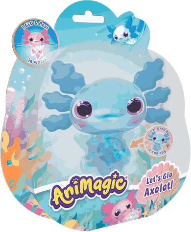 Goliath, Animagic, Let's Glo Axolotl, figurka interaktywna, niebieska