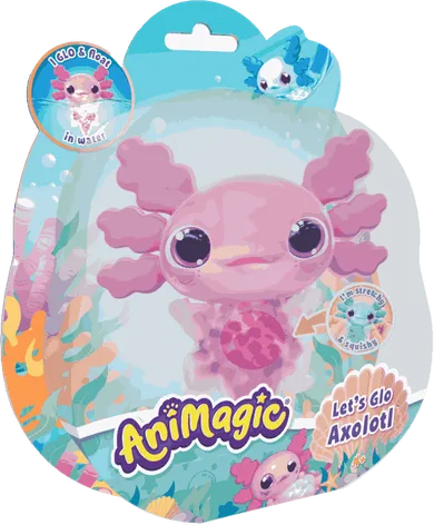 Goliath, Animagic, Let's Glo Axolotl, figurka interaktywna, różowa