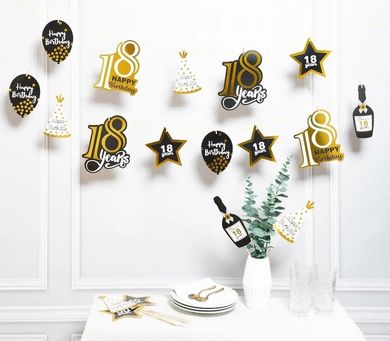 GoParty, girlanda urodzinowa, 18