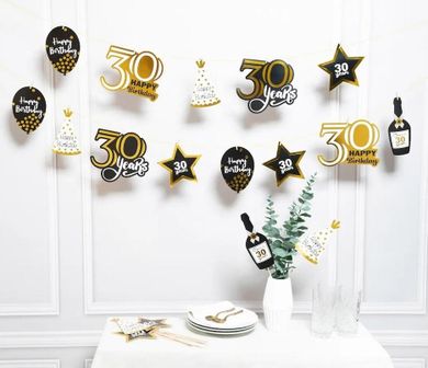 GoParty, girlanda urodzinowa, 30