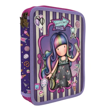 Gorjuss, Fairground, Up and away, podwójny piórnik z wyposażeniem