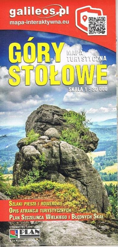 Góry Stołowe-mapa papierowa 2023. Skala 1: 30 000