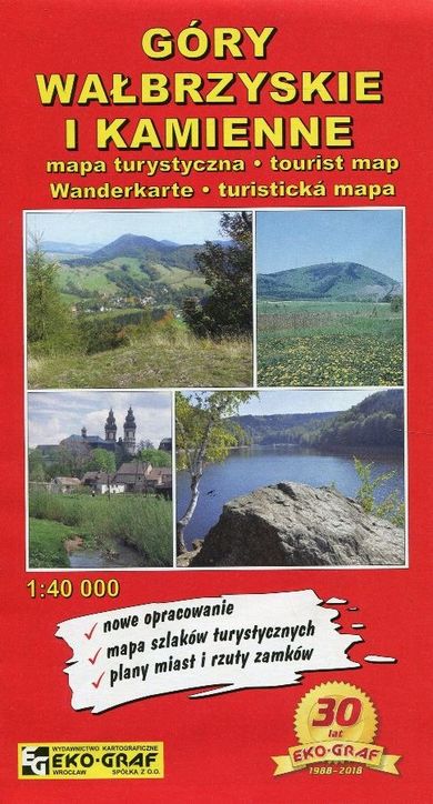 Góry Wałbrzyskie i Kamienne. Mapa turystyczna. 1:40 000