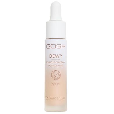 Gosh, Dewy Foundation Drops, rozświetlający podkład w kroplach, 004 Fair, 12 ml