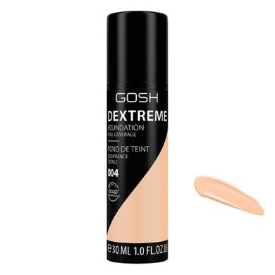 Gosh, Dextreme Full Coverage Foundation, kryjący podkład do twarzy, 004 Natural, 30 ml