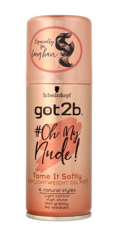 Got2b #Oh My Nude! suchy olejek do włosów w sprayu, Tame It Softly, 100 ml
