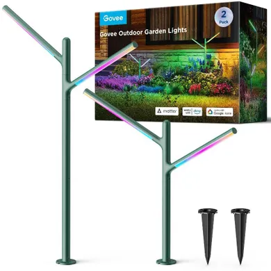 Govee, Garden Lights, ogrodowe oświetlenie LED, 1100 lm, 2.4GHz, Wi-Fi + Bluetooth, IP66, H7086