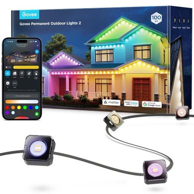 Govee, Permament Outdoor Lights 2, oświetlenie LED, 30m, RGBICW, Wi-Fi, Bluetooth, IP67, H705E