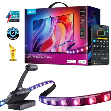 Govee, R2A80 Three-camera TV Backlight 55-65inches, taśma LED, podświetlenie dla TV, 55-65 cali, RGBWWIC, Wi-Fi+Bluetooth