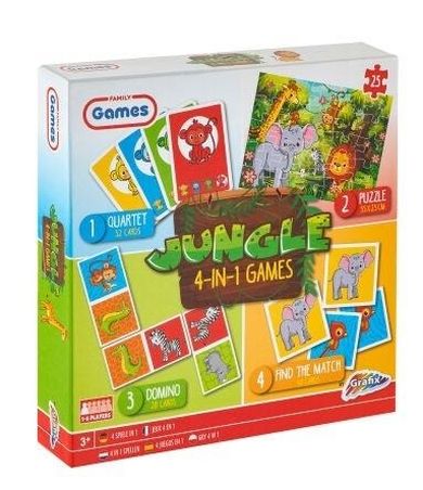 Grafix, Dżungla, zestaw gier familijnych 4w1