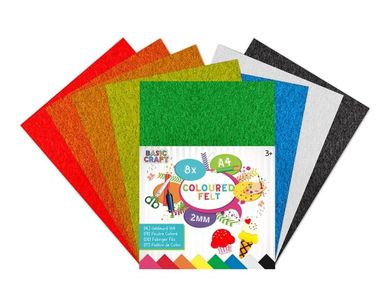 Grafix, filc, A4, 8 arkuszy