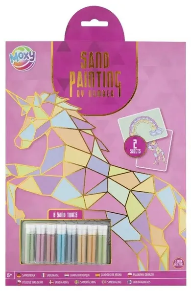 Grafix, malowanie piaskiem po numerach, A4, Jednorożec