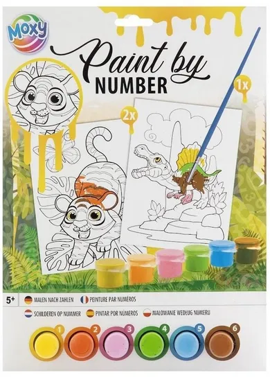 Grafix, malowanie po numerach A4 z farbkami, żółty