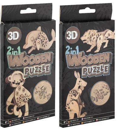 Grafix, puzzle drewniane 3D, 2w1, 1 szt.