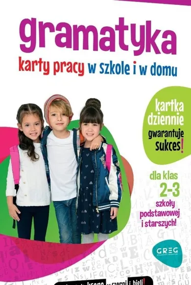 Gramatyka. Karty pracy w szkole i w domu. Klasa 2-3
