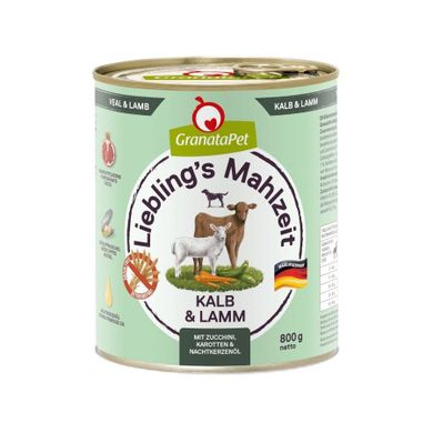 GranataPet, Liebling´s Mahlzeit, cielęcina i jagnięcina, mokra karma dla psa, 800g