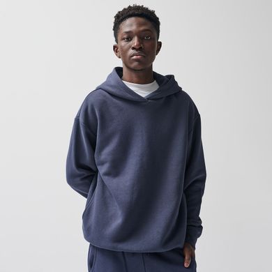 Granatowa bluza basic z kapturem oversize NOWEAR