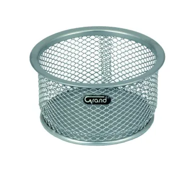 Grand, GR-010S, pojemnik na spinacze, srebrny