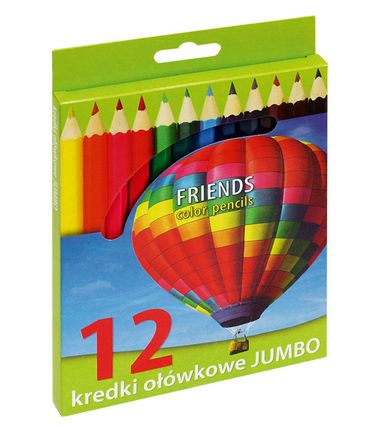 Grand, Jumbo, kredki ołówkowe, 12 kolorów