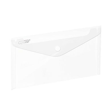 Grand, koperta PP na zatrzask, biała, 225-124 mm, 1 szt.