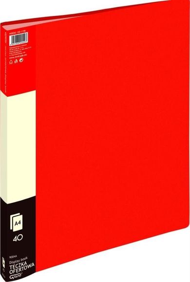 Grand, teczka ofertowa, 40 koszulek, czerwona, 1 szt.