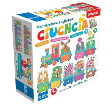 Granna, Ciuchcia, maxi puzzle z dziurką, 33 elementy