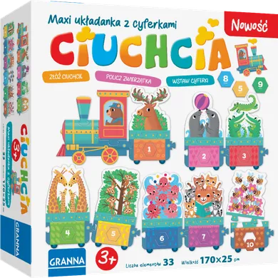 Granna, Ciuchcia, maxi puzzle z dziurką, 33 elementy