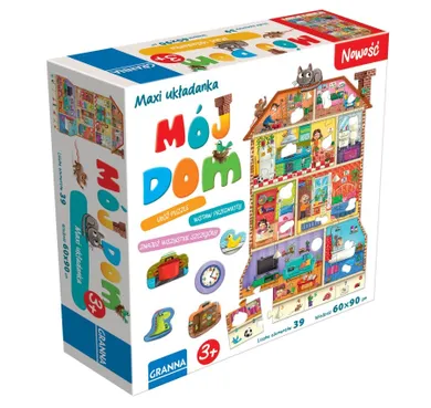 Granna, Domek, maxi puzzle z dziurką, 39 elementów