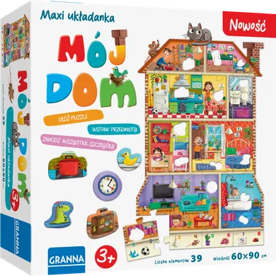 Granna, Domek, maxi puzzle z dziurką, 39 elementów