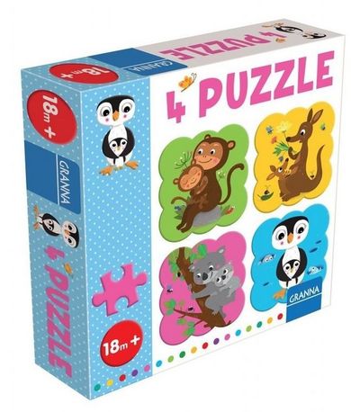 Granna, puzzle z pingwinem, 4-4 elementy