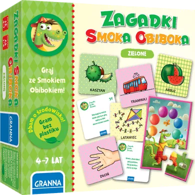 Granna, Zagadki smoka obiboka, zielone, gra edukacyjna