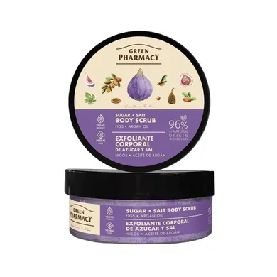 Green Pharmacy, peeling cukrowo-solny do ciała, figi i olej arganowy, 200 ml