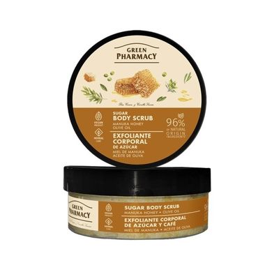 Green Pharmacy, peeling cukrowy do ciała, miód manuka i oliwa z oliwek, 200 ml