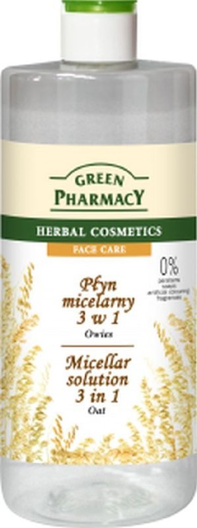 Green Pharmacy, płyn micelarny 3w1 z ekstraktem z owsa, 500 ml