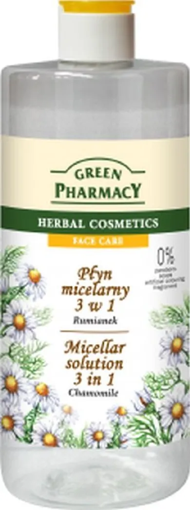 Green Pharmacy, płyn micelarny 3w1 z ekstraktem z rumianku, 500 ml