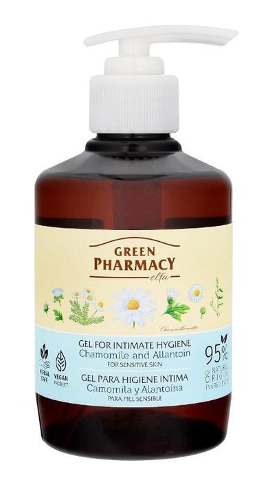 Green pharmacy, żel do higieny intymnej z rumiankiem i alantoiną, 370 ml
