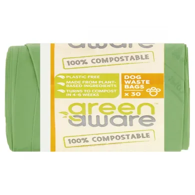 GreenAware, kompostowalne worki na psie odchody, 30 szt.