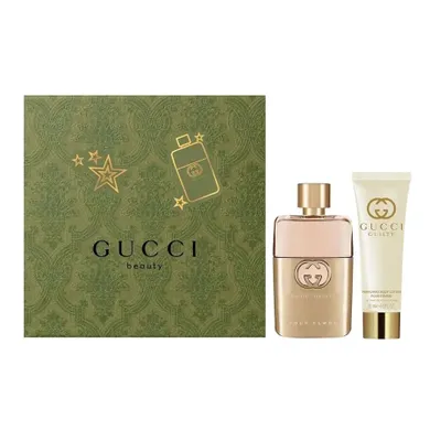 Gucci, Guilty Pour Femme zestaw: woda perfumowana, spray, 50 ml + balsam do ciała, 50 ml