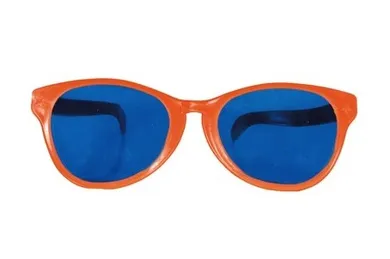 Guirca, okulary klauna XXL, pomarańczowe
