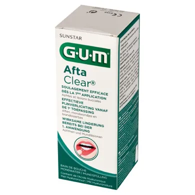 Gum, Afta Clear, płyn do płukania jamy ustnej na afty, 120 ml