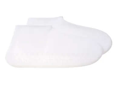 Gumowe wodoodporne ochraniacze na buty, białe, rozmiar 40-44