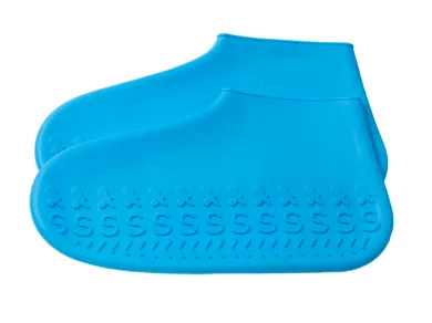 Gumowe wodoodporne ochraniacze na buty, niebieskie, rozmiar 26-34
