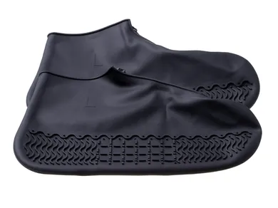 Gumowe wodoodporne ochraniacze na buty z suwakiem, czarne, rozmiar 40-44