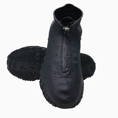 Gumowe wodoodporne ochraniacze na buty z suwakiem, rozmiar 43-48, czarne