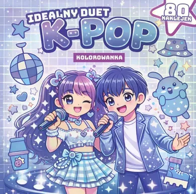 Gwiazdy k-pop. Idealny duet. Kolorowanka