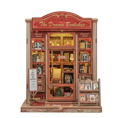 Habarri, Book Nook, Miniaturowy domek, W cieniu dobrej książki, puzzle 3D, 253 elementów