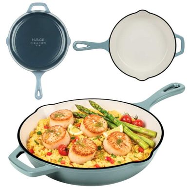 Hage, emaliowana patelnia, żeliwna, sea salt, 26 cm